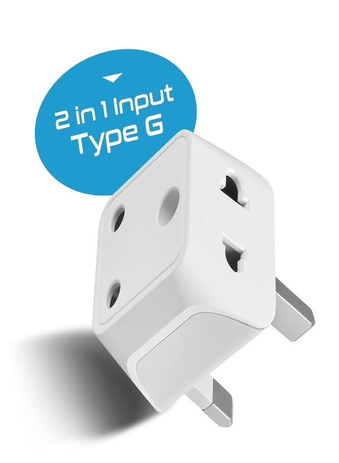 Eversys India to UK Plug Adapter - Type G Travel Adapter, 10-Year Warranty, 1-Socket, UK Adapter for Indian Plug, UAE Travel Adapter, Dubai Converter Plug, CE Certified & ROHS Compliant (Pack of 2) - Image 2